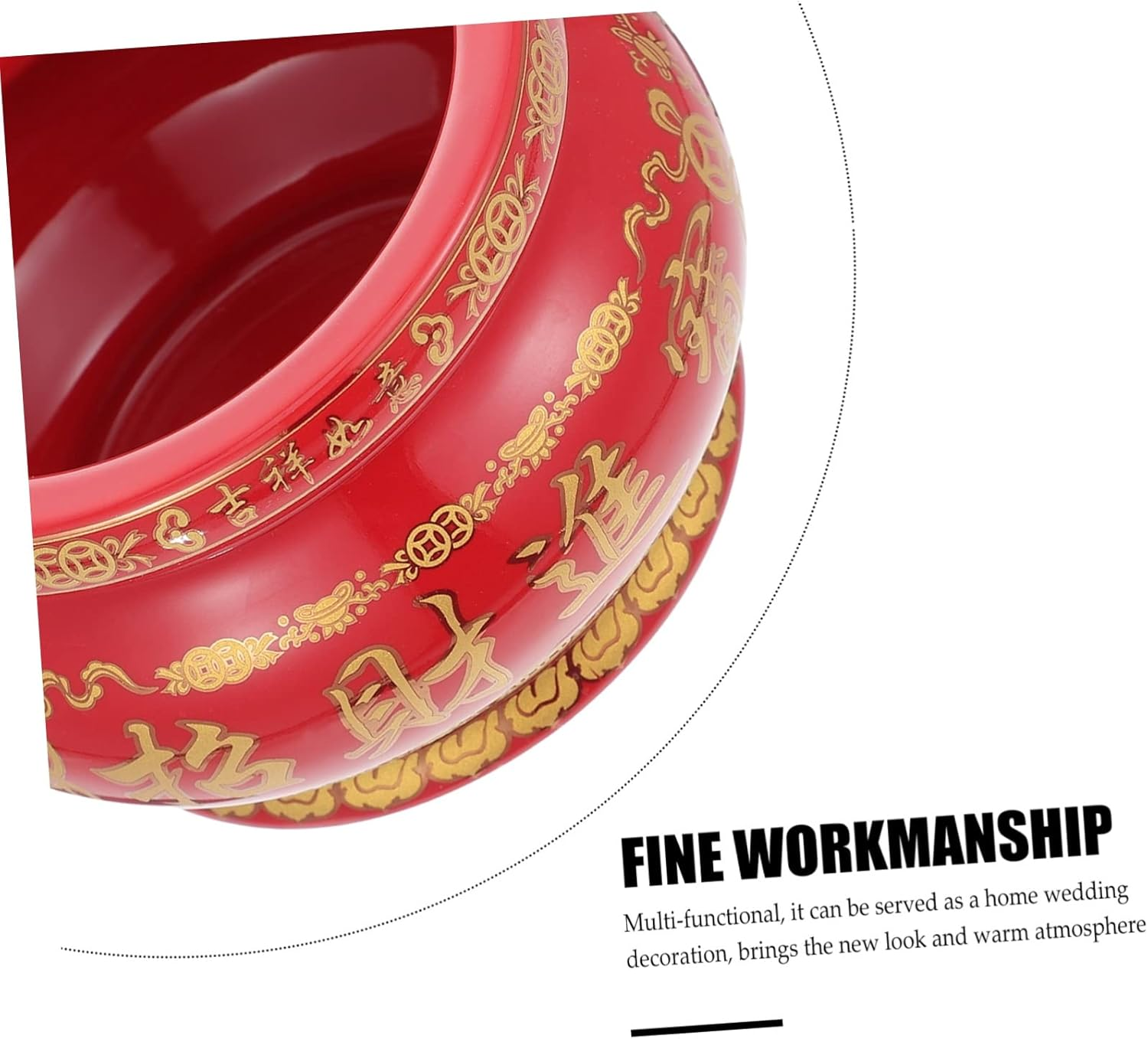 Ceramic Incense Burner Holder Red Incense Bowl Multi-Functional Decor for House image number 1