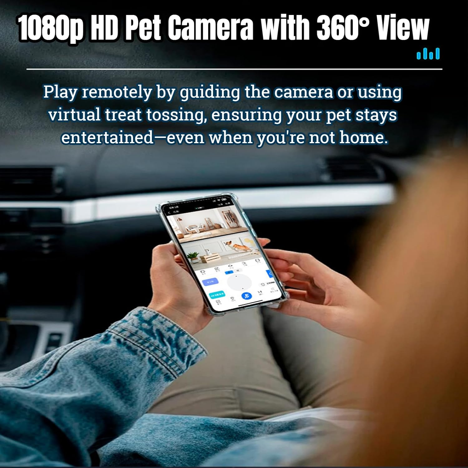 Blinky Bot Robot Camera &ndash; 1080P HD Pet Camera with 360&deg; View, Dual Lens, App Remote Control, Night Vision, 2-Way Audio, Indoor Mobile Wi-Fi Smart Robot (#A) image number 5