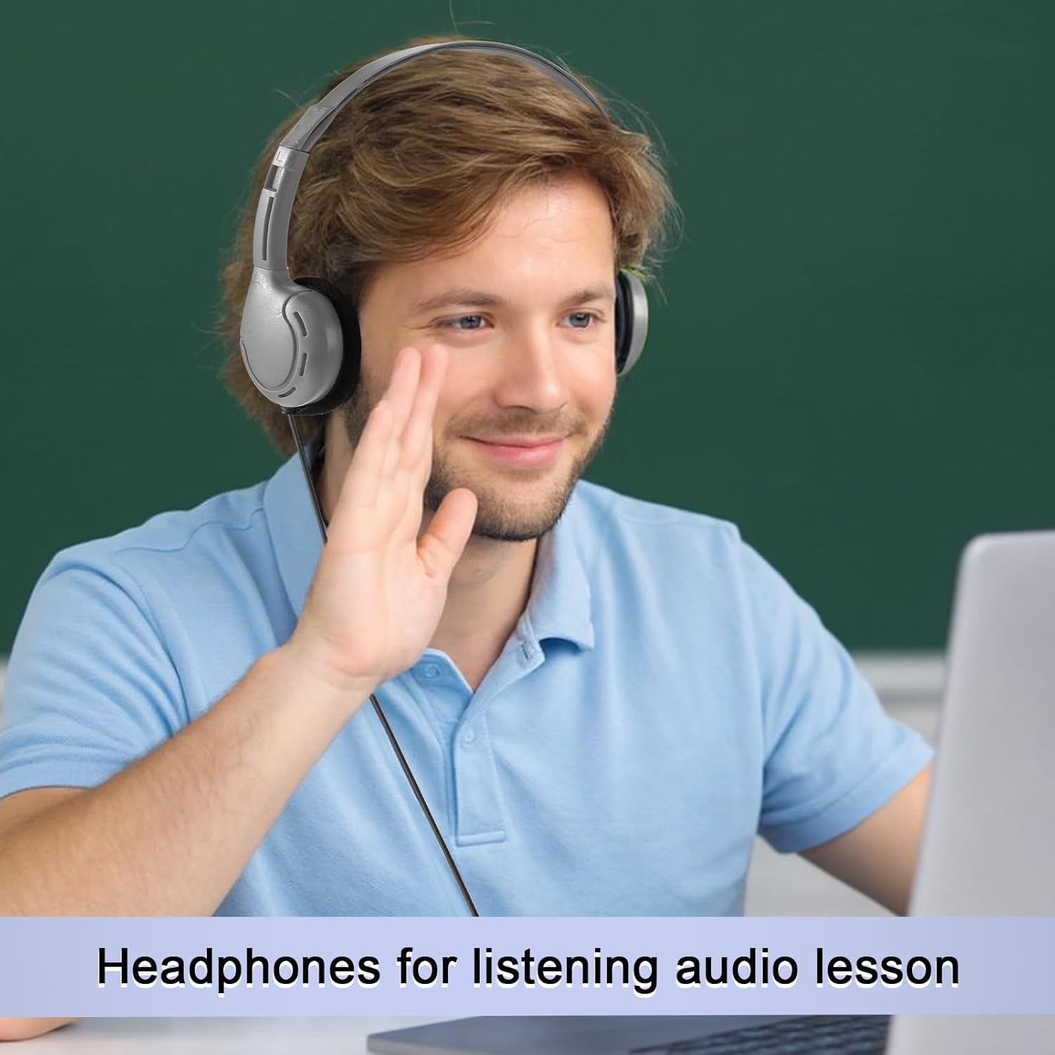 Yunsailing 30 Pack Class Set Headphones for Kids Students Bulk School Classroom Headphones over Head Earphones on Ear Earbuds Adjustable with 3.5 Mm Jack for Child Children Adults (Retro Colors) image number 2