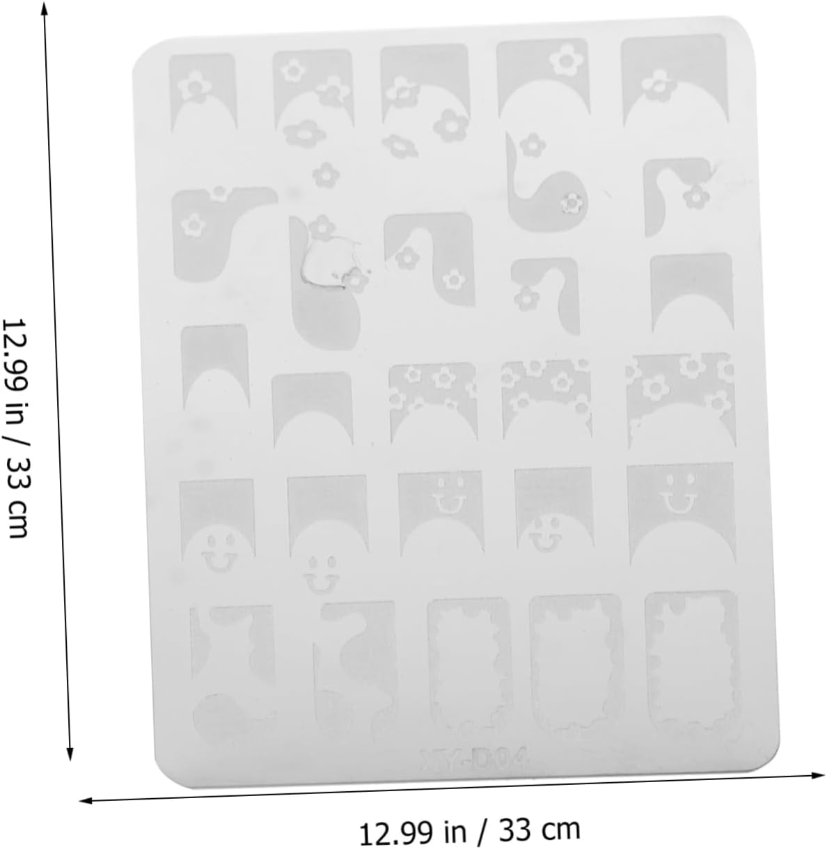 BIUDECO 3-Piece Nail Art Stamping Plates Set Stainless Steel Nail Stencils for Manicure Random Designs For image number 6