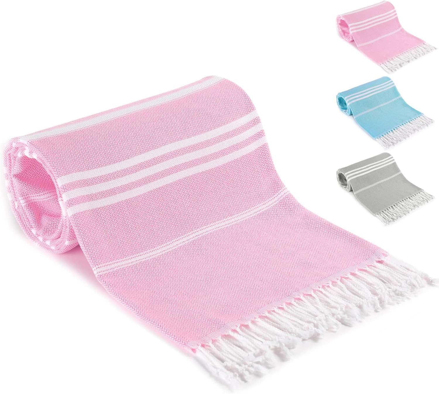 Bongu Turkish Beach Towel,180X90Cm Oversized Turkish Cotton with Travel Bag Large Quick Dry Lightweight Turkish Beach Towels for Beach, Bath, Pool Travel Towels (Navy Blue)