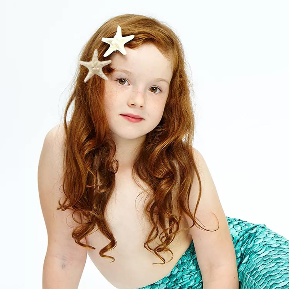 SGERUFZ Starfish Hair Clips Kids, Set of 4 Resin Mermaid Hair Accessories, Crocodile Clips for Girls, Children'S Hair Clips Set, Starfish Decoration for Everyday Use and Parties image number 2
