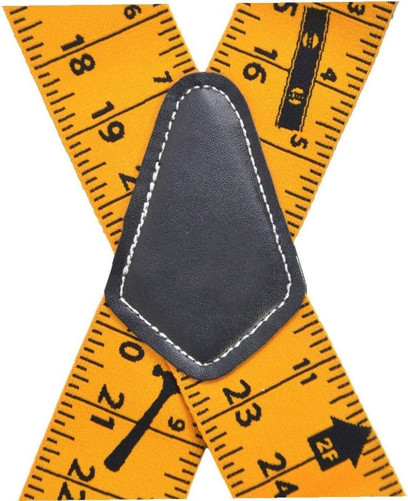 Heavy Duty Braces Work Tool Belt,Suspenders with Strong Clips Adjustable Straps X Shape Comfortable Braces for Men Women Clear Scale image number 2