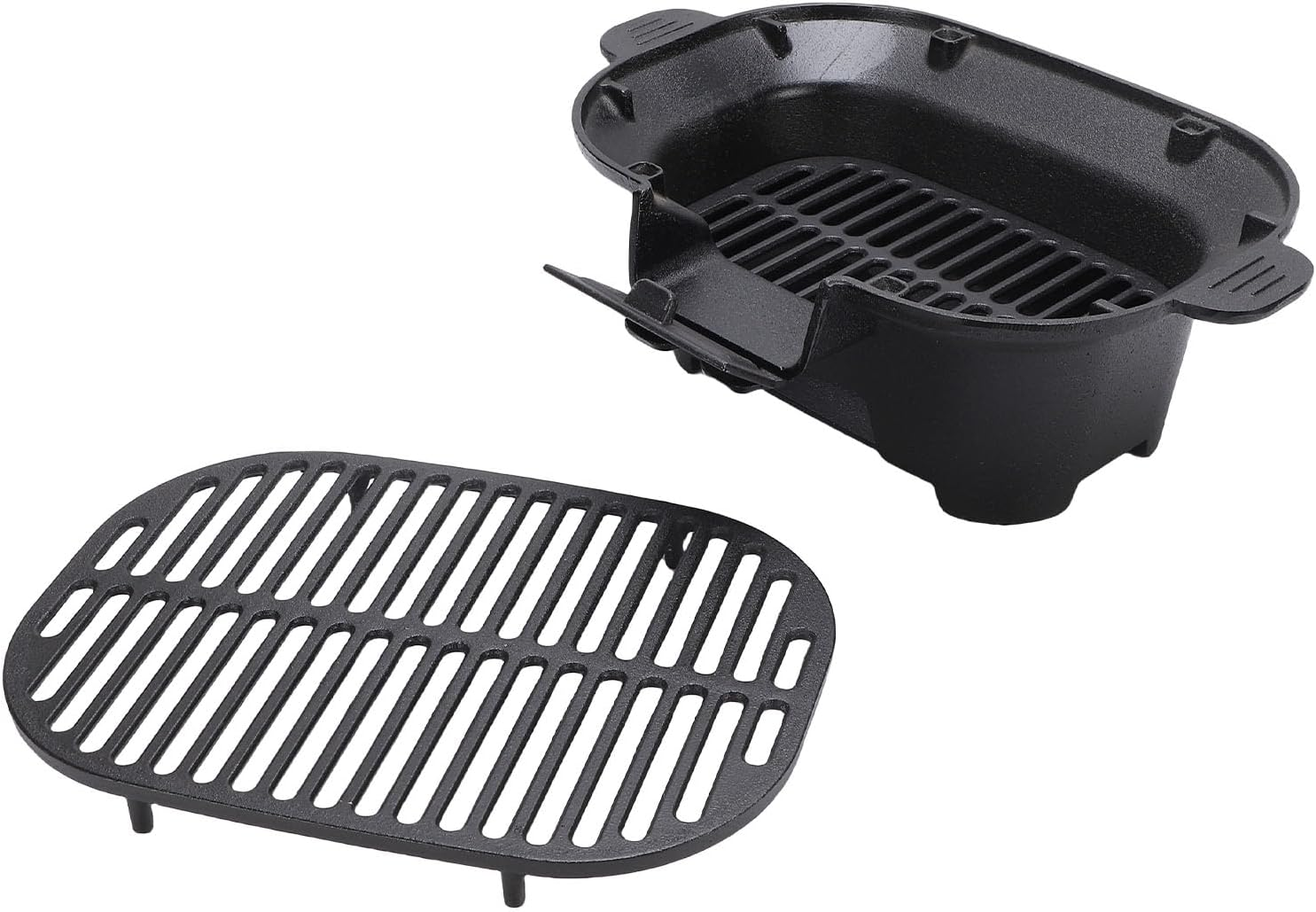 Fdit Portable Cast Iron Hibachi Grill, Japanese Style Tabletop Charcoal BBQ Grill for Outdoor Camping Backyard image number 5
