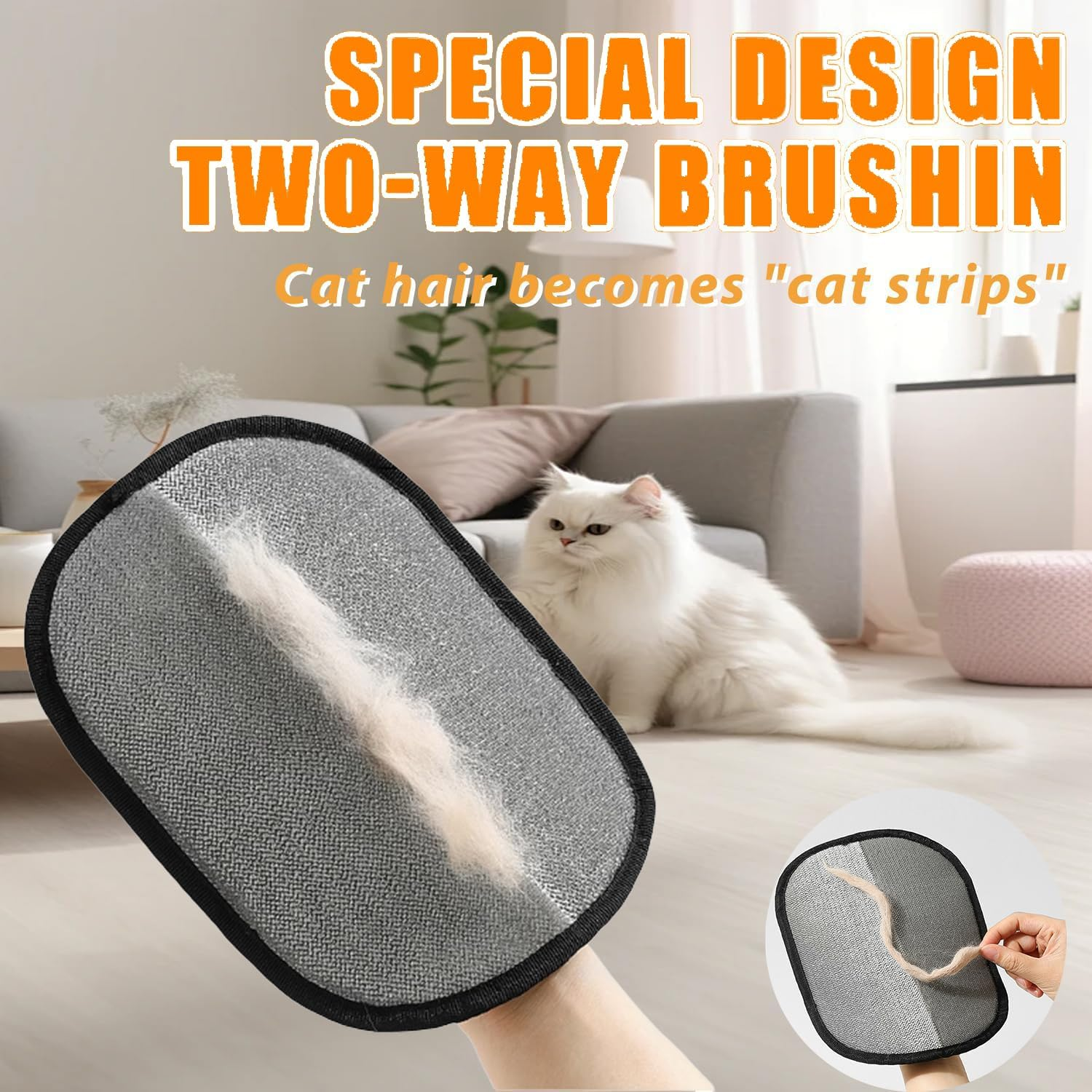 Pet Hair Removal Glove for Cats & Dogs, Upgraded 5-Finger Electrostatic Pet Hair Remover Gloves for Couch, Carpet, Car Seat, Bedding, Furniture, Laundry - Reusable Magic Brush & Cleaning Mitts image number 5