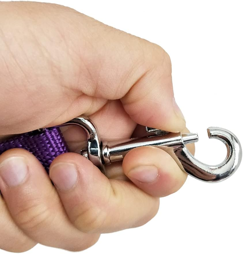 Nylon Dog Training Leash, Traction Rope, 4Foot /5 Ft /6 Feet Long, 5/8 Inch 3/4 Inch 1 Inch Wide, for Small and Medium Dogs - Black image number 2