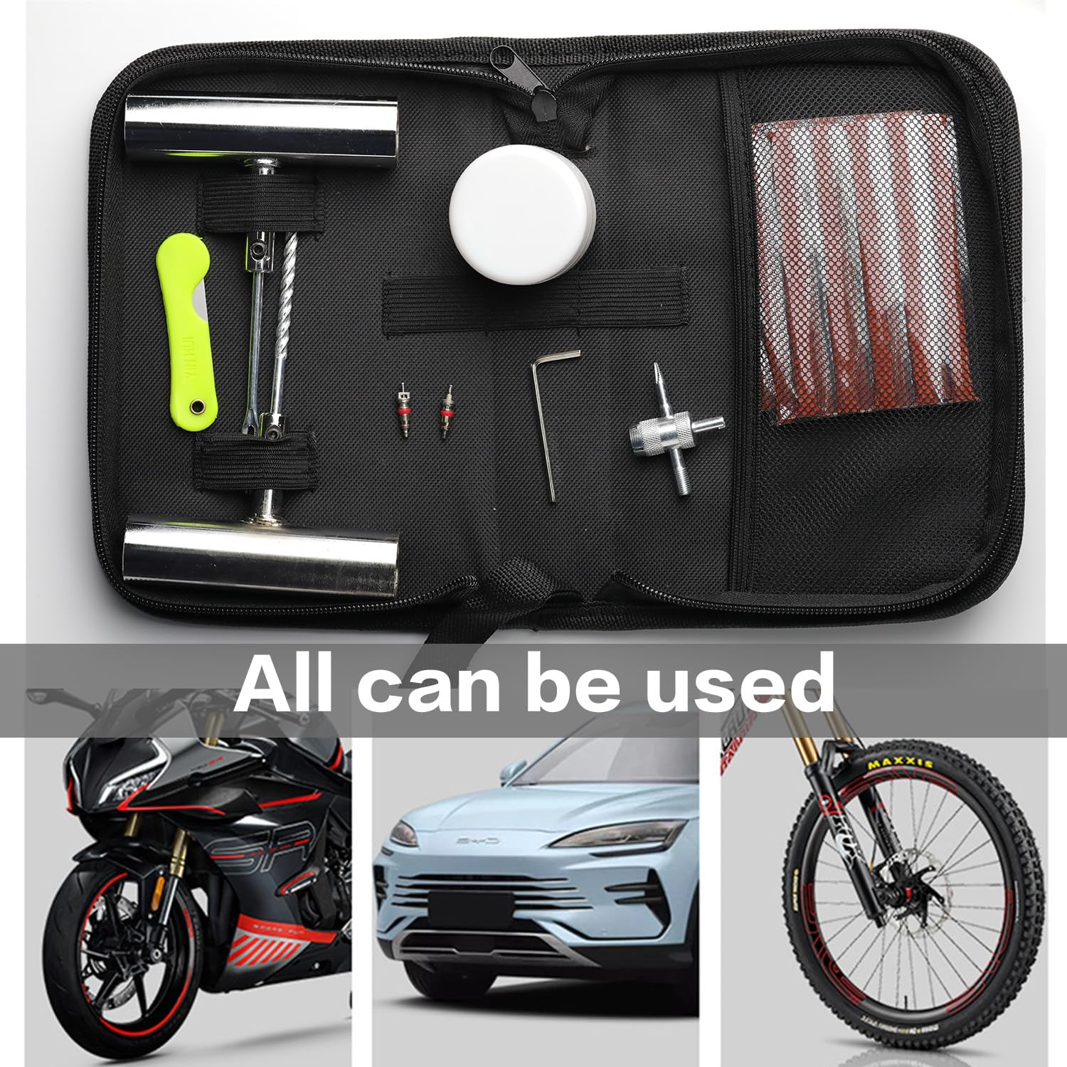 Kaoruo Universal Tire Repair Kit, 37 Piece Tire Repair Tools, Heavy Duty Auto Emergency Tool Kit for Fixing Flat Tires image number 4