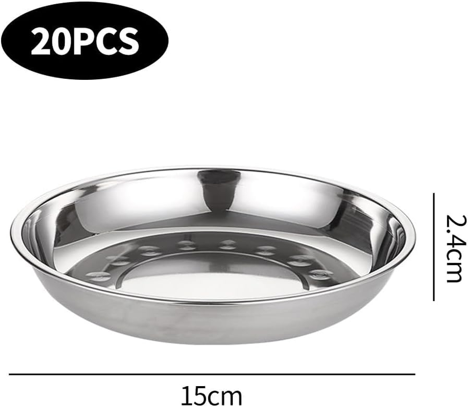 12Pcs Stainless Steel Sauce Dishes round Seasoning Bowls Dipping Bowl Mini Appetizer Plates, Saucers Dishes Sushi Cups image number 3