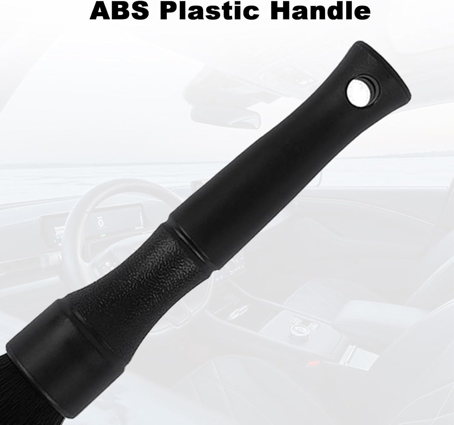 Pack of 2 Detailing Brushes, Car Cleaning, Car Brush Interior, Car Brush Exterior, Cleaning Brush Car, Dust Brush, Wet and Dry Use, for Automotive Interiors, Furniture, Keyboards (17 + 24 Cm) image number 6