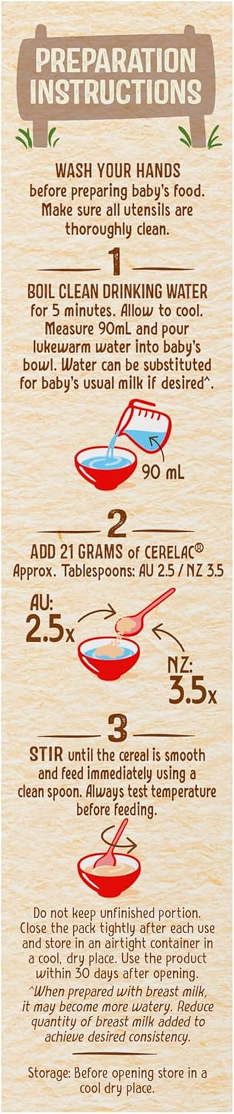 Nestl&eacute; CERELAC Infant Cereal Multigrain with Banana & Apple Baby Cereal from 6 Months &ndash; 200G (Pack of 6) image number 6