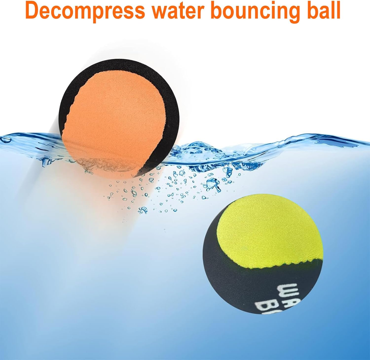 Bangbobi Pack of 2 Water Polo, Water Toy Children Outdoor for Pool, Beach and Lake - Beach Toy & Pool Toy for Children 5-12 Years (60 Mm, TPR) image number 6