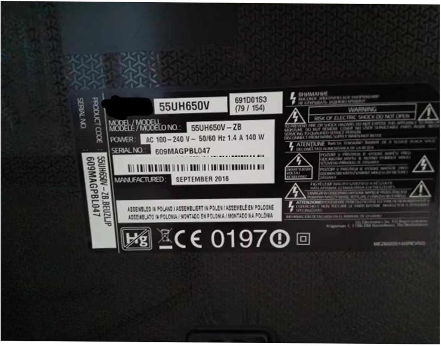 TV Power Board EAX66773401(2.0) EAY64210701 GP55L-16UL6 Accessories，Compatible for LG 55UH6500-CB 55UH661V-ZF 49UH6500-C TV Repair Parts