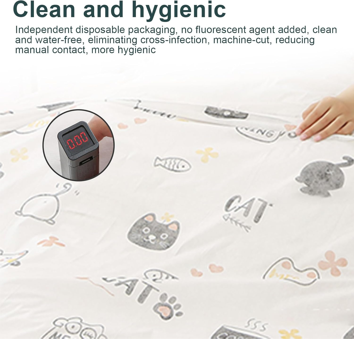 SRJQXH Disposable Bed Sheet 210 X 230 Cm Bed Sheet Pure Cotton with White Print Travel Bed Linen, Easy to Carry for Hotels, Travel and Camping image number 1