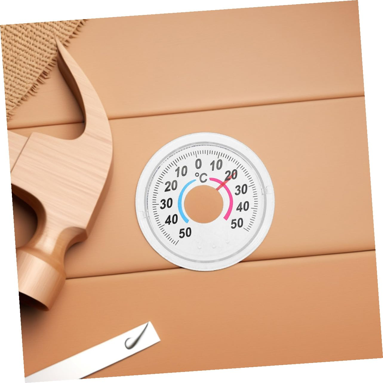 Bestonzon Compact Plastic Door and Window Thermometer Analog Indoor Temperature Gauge Tool for Home Accurate and Temperature Measurement image number 6