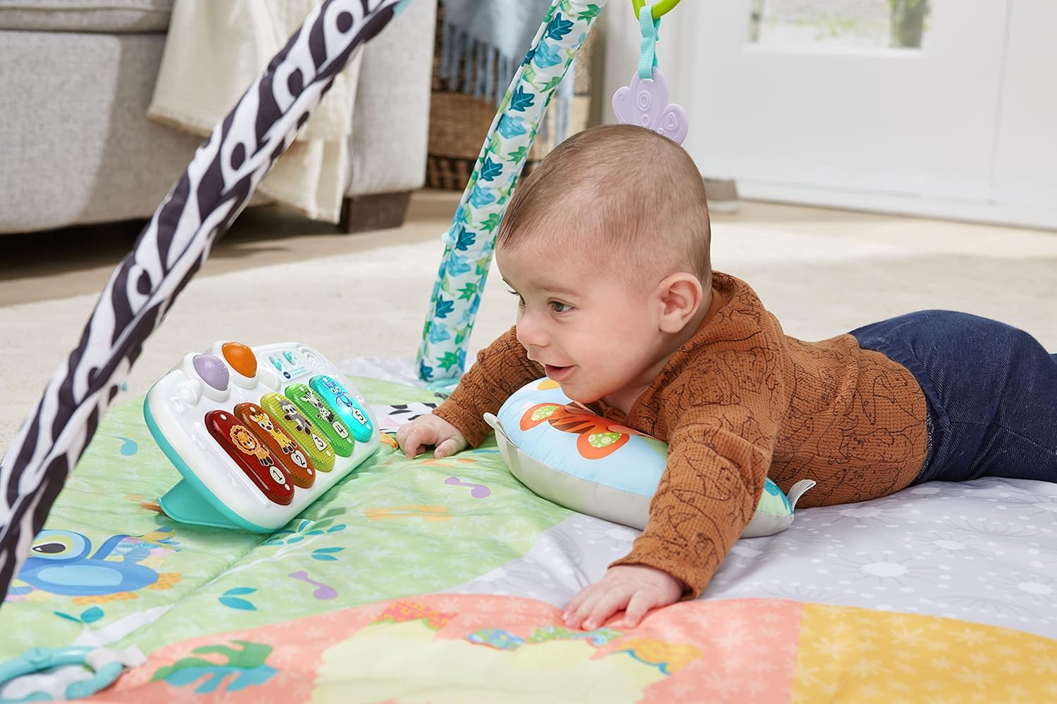 Vtech 7-In-1 Grow with Baby Sensory Gym - Baby Play Gym, Play Mat - 550003 - Multicolour