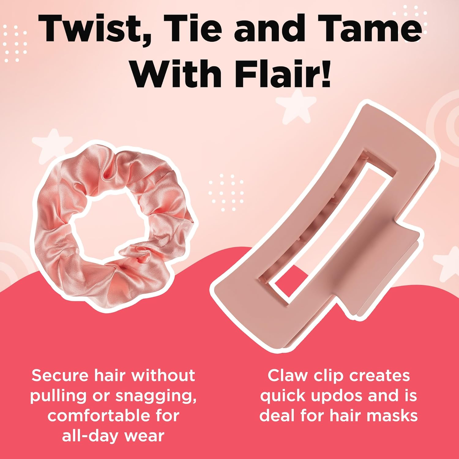 Lily England Detangle Hair Brush for Thick, Curly & Straight Hair - Fun Stocking Fillers for Teenage Girls & Kids with Decorative Stickers - Teenage Girl Gift (Rose Gold, 6 Pack + 39 Stickers) image number 6