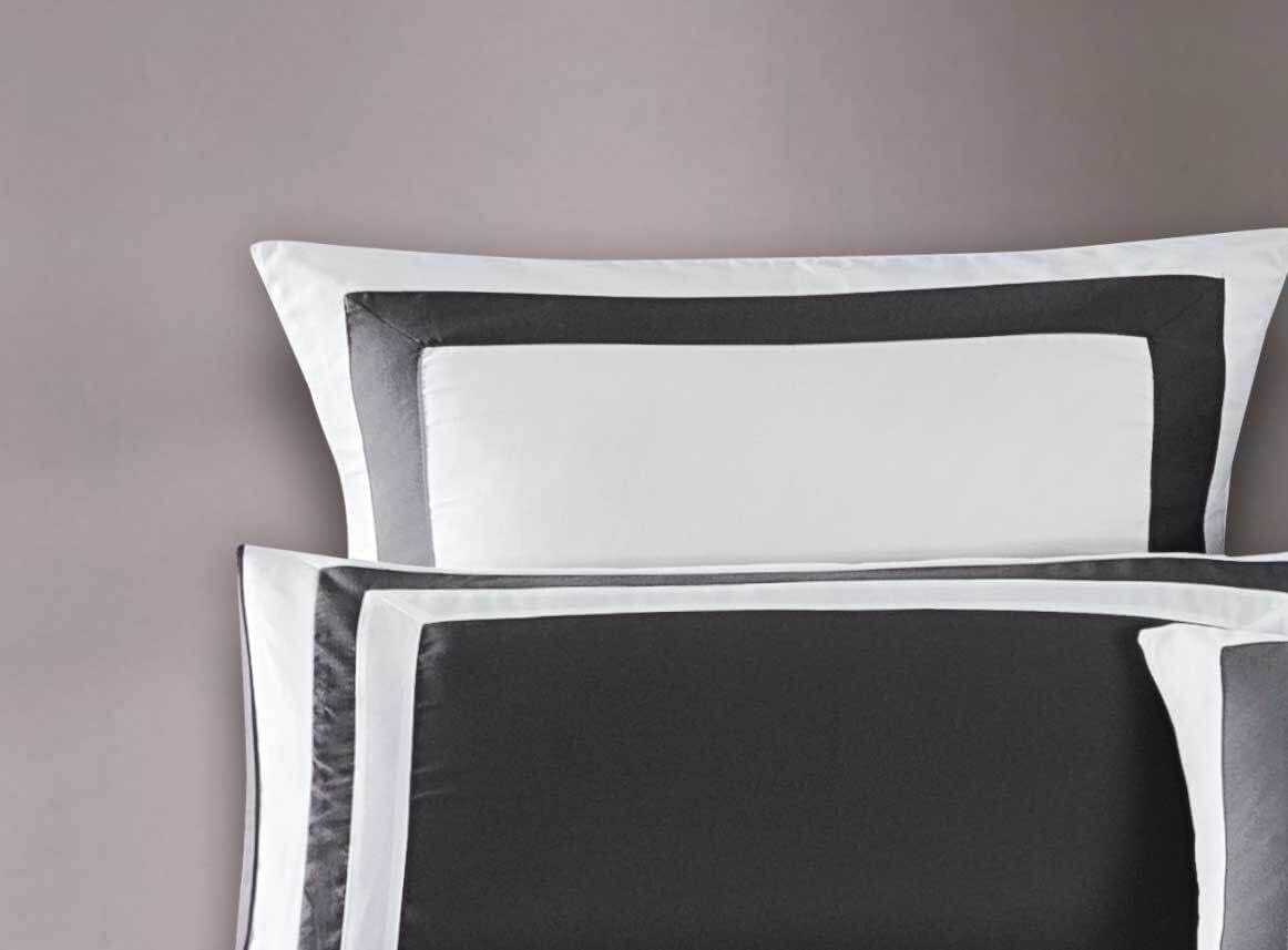 Luxton Bailey Grey Quilt Cover Queen - Hotel-Style Bordered 3Pcs Doona Cover Set (Queen Size) image number 2