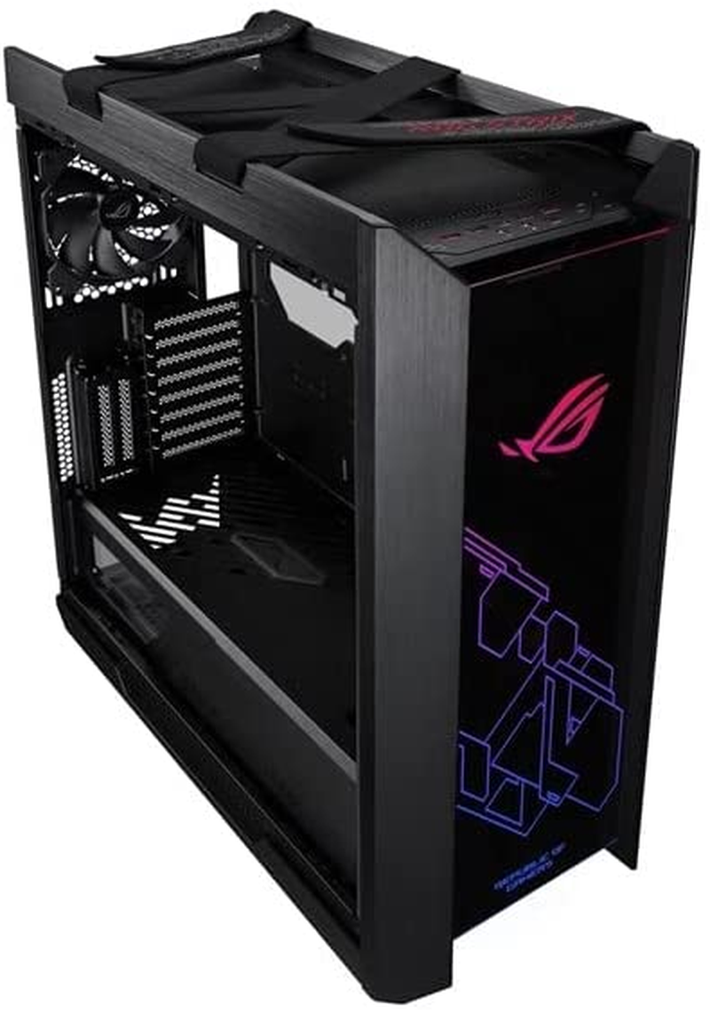 Asus ROG Strix Helios GX601 RGB Mid-Tower Computer Case for up to EATX Motherboards with USB 3.1 Front Panel, Smoked Tempered Glass, Brushed Aluminum and Steel Construction, and Four Case Fans, Black - Helios Gx601|White image number 7