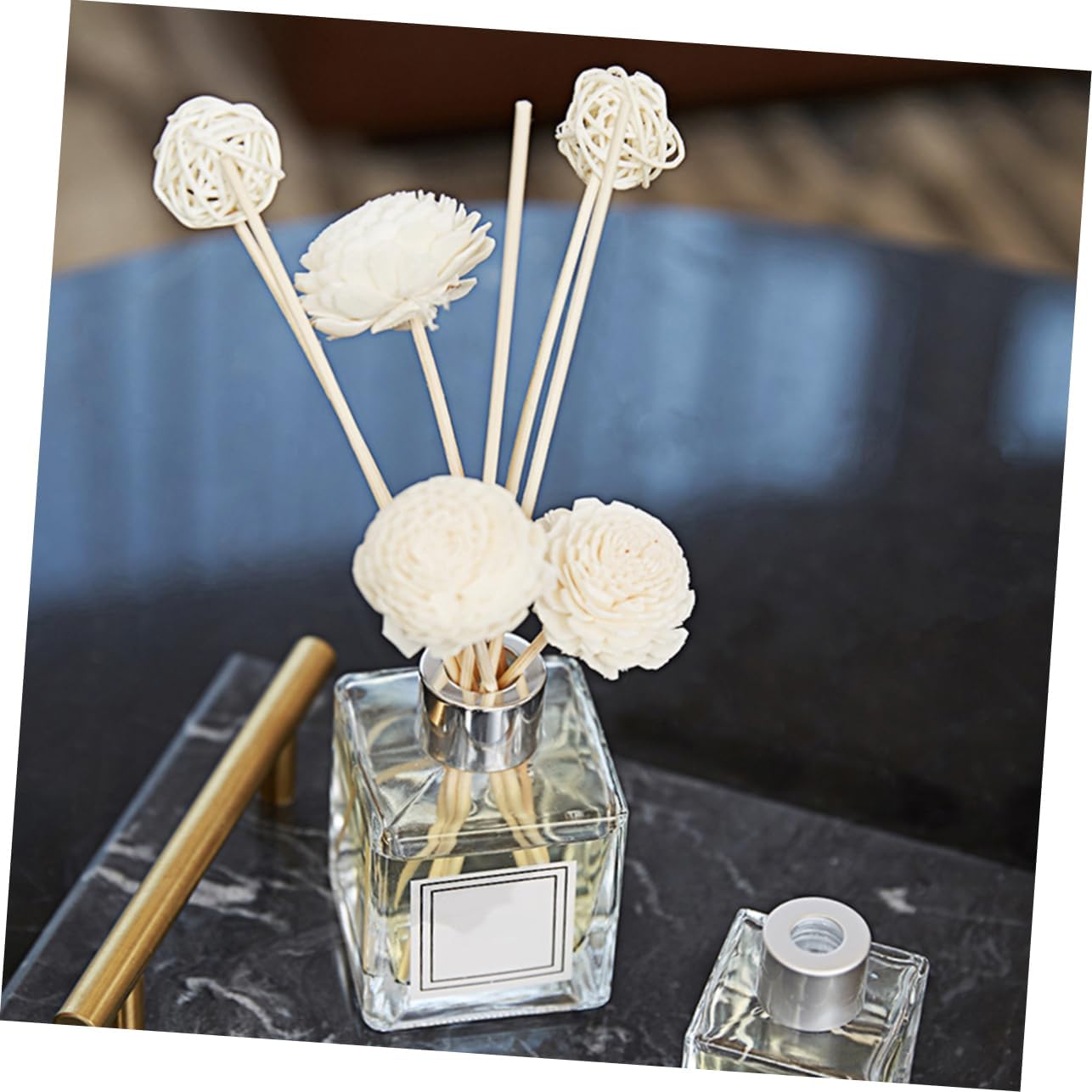 30Pcs Chrysanthemum Scented Rattan Reeds Sticks Natural Fragrance Aroma Diffuser Reeds Essential Oil Sticks for Home Decor image number 2