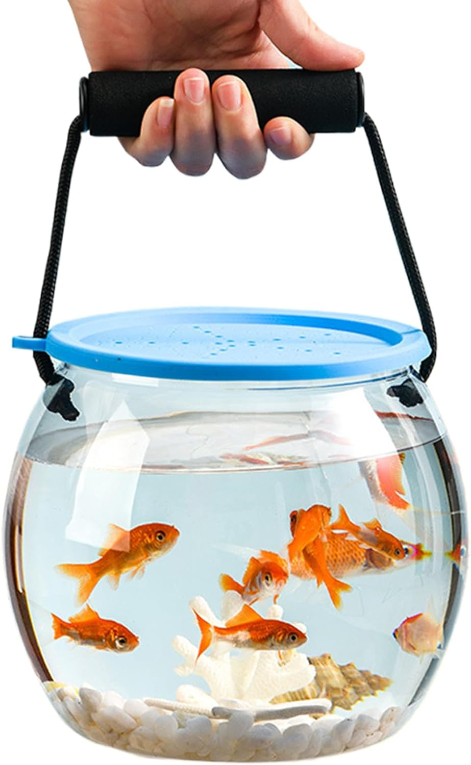 Fish Travel Container - Clear Small Aquarium - Leak-Proof Portable Beach Fishing Tank for Aquariums Kayak Trips Seine Netting Live Bait image number 4