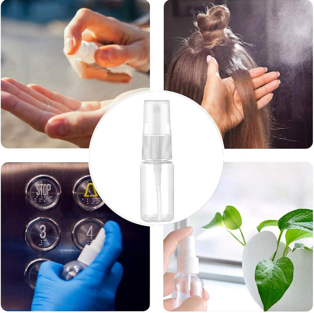 GGUFAY 10 X 10 Ml Spray Bottle, Small, Cosmetic Mist Bottle Atomiser, Spray Bottle, Transparent Empty Fine Mist Spray Bottle, Travel Atomiser Mini Spray Bottle, for Perfumes, Water Alcohol image number 3