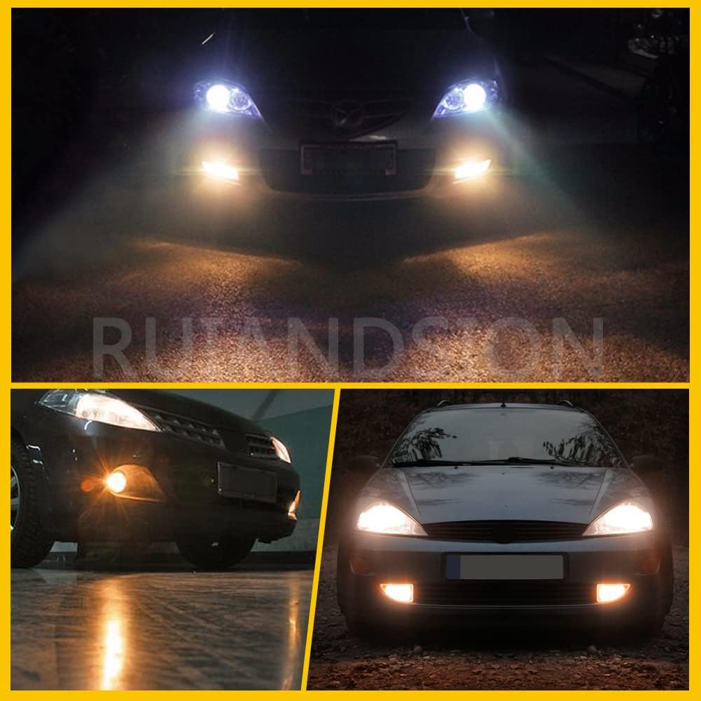 Ruiandsion 2Pcs H15 Halogen Light Fog Light Bulb 15W/55W 12V Super Bright Warm White High Low Beam Light image number 1