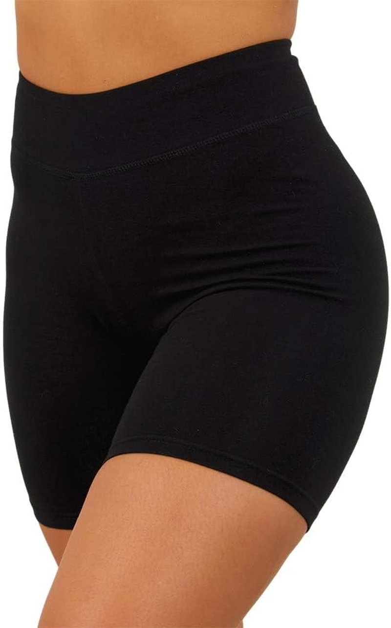 Fisoew Womens Biker Shorts High Waisted Booty Gym Yoga Scrunch Butt Lifting Stretchy Basic Workout Shorts image number 1