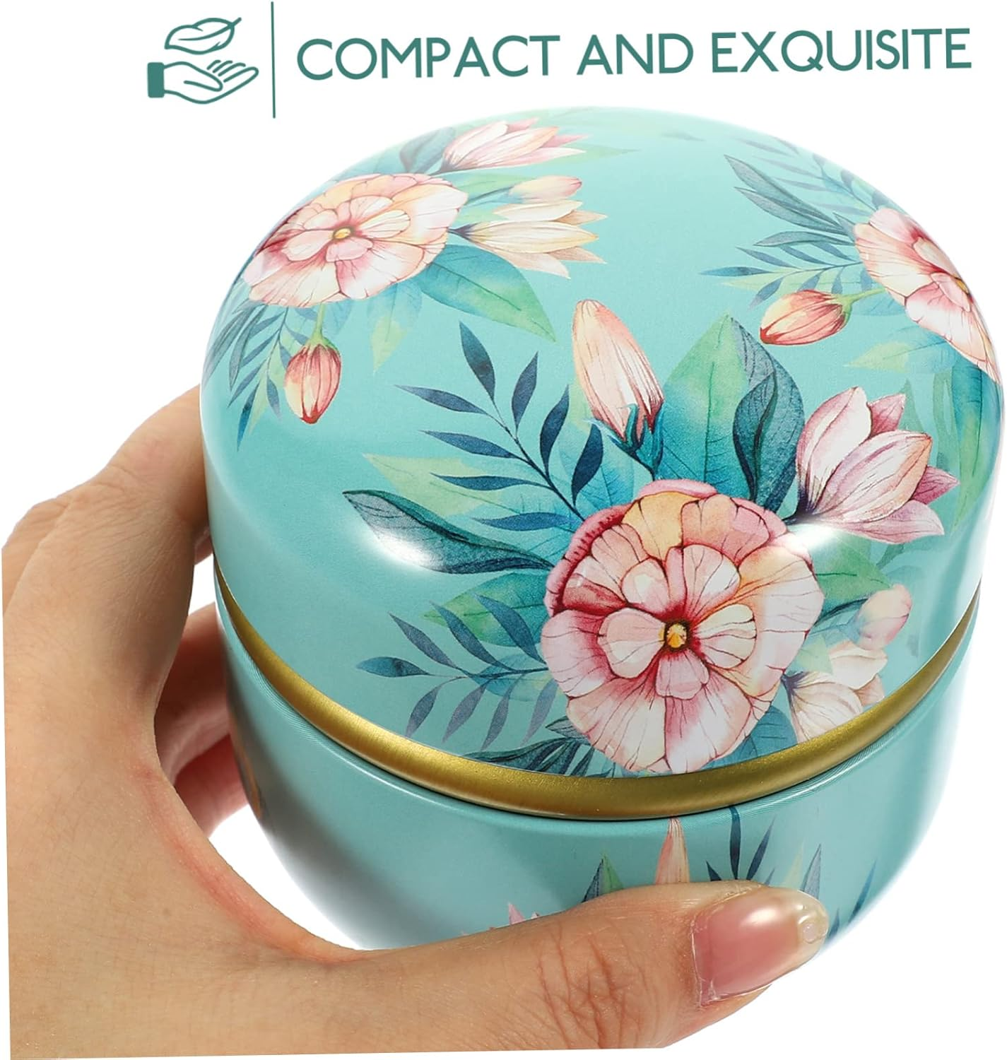 FUNOMOCYA 6Pcs Tinplate Candy Storage Jars Inner Lids round Storage Containers Multi-Use Packaging Boxes for and Home Random Style image number 6