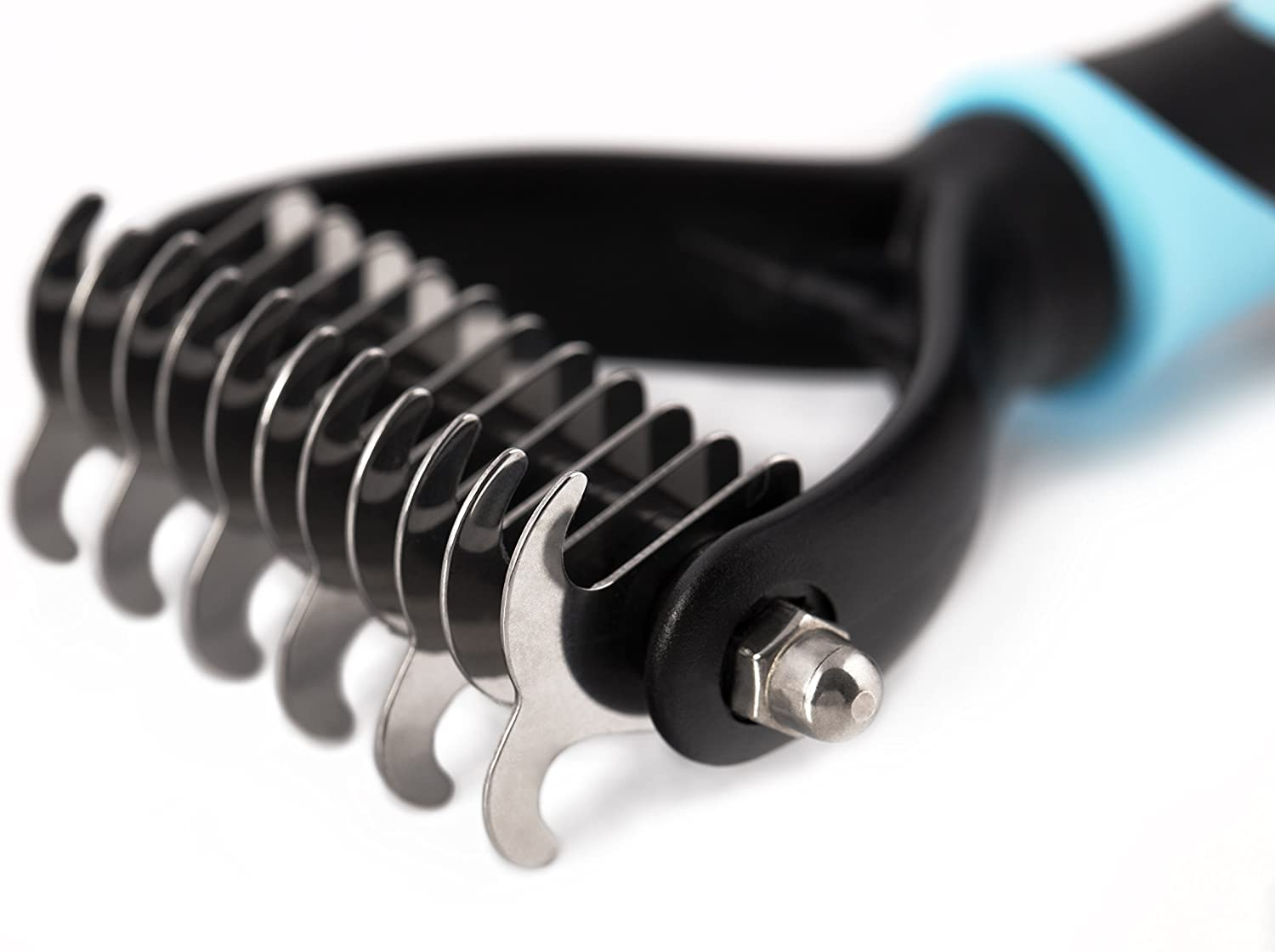 Dakpets Cat & Dog Grooming Tool | All-In-One Metal Pet Hair Remover, Undercoat Rake, Dematting Tool, Detangling Comb, Fur Shedding Blade and Grooming Brush | for Medium to Long-Haired Cats and Dogs