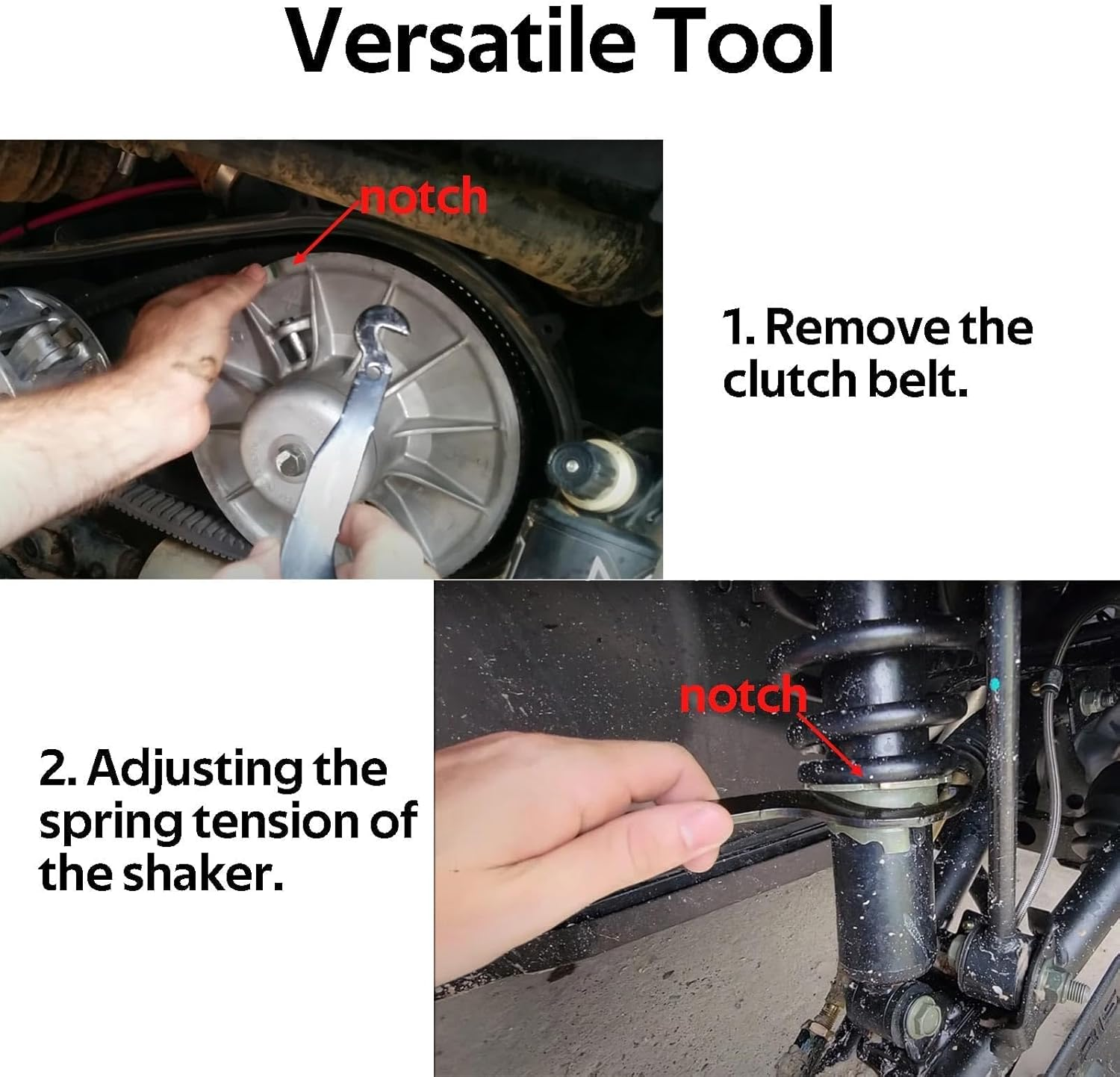 Shock Absorber Spanner/Drive Clutch Spanner Span Spreader Wrench Tool Compatible with Polaris ATV XP 550 RZR General 1000 Sportsman 550 Replace#：2877408 2877408-329 image number 1