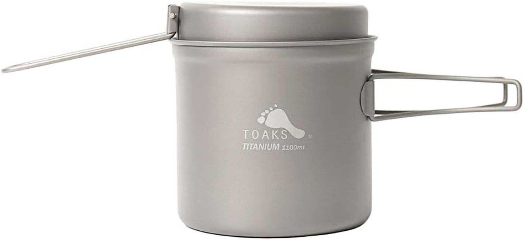 Toaks Titanium Outdoor Camping Pan, Hiking Cookware, Backpacking Cooking Picnic Bowl, Pot Pan Set, 1100Ml image number 5