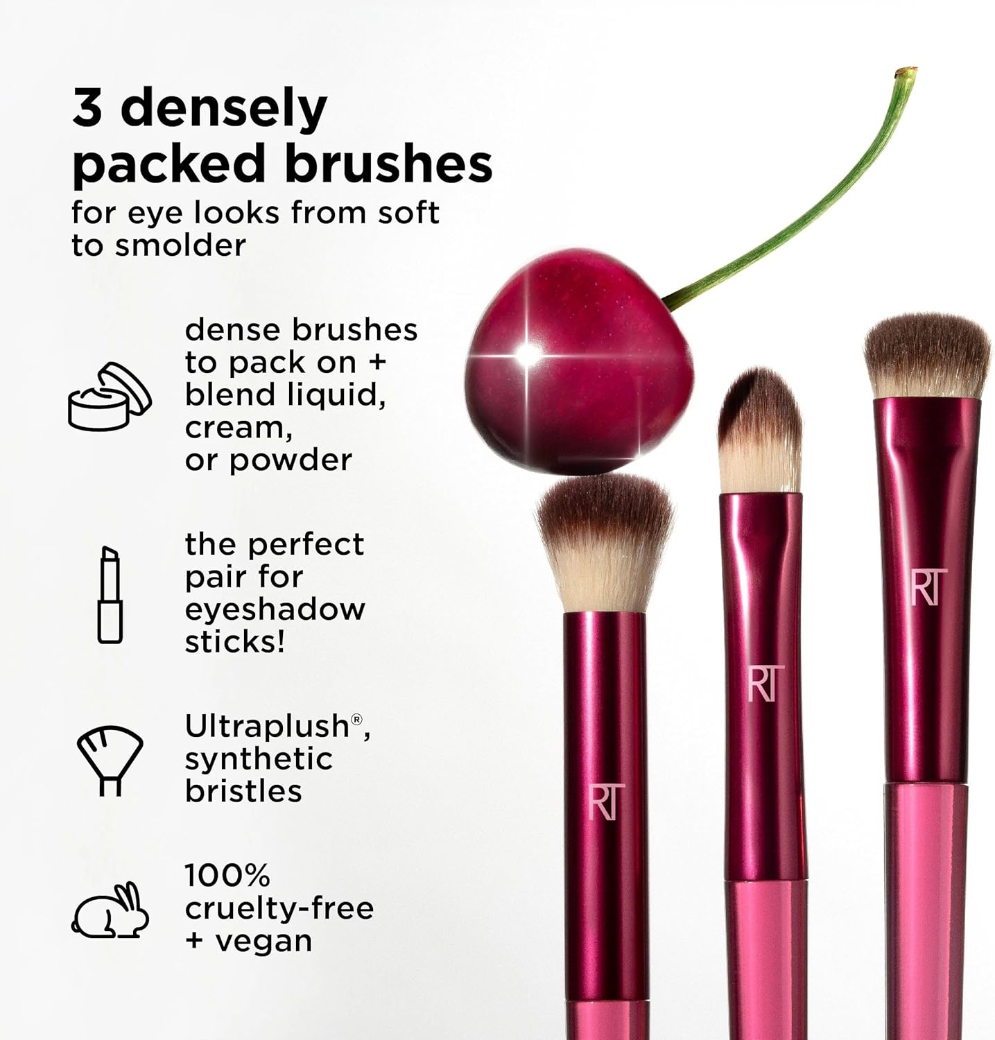 Ecotools Real Techniques Limited Edition Cherry on Top Mesmereyes Brush Trio (3-Piece)