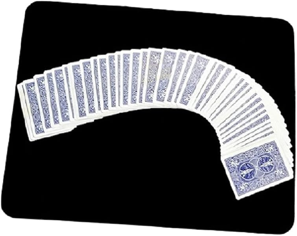 Milesmagic Magician Close up Card Mat for Performance on Playing Cards, Poker, Gimmick Routines and Coin Magic Tricks, Black
