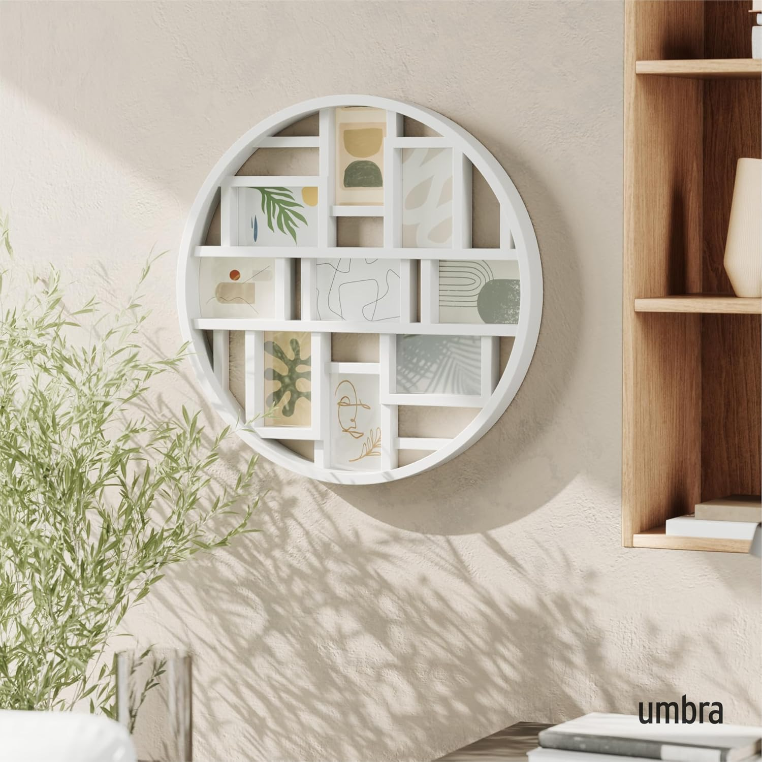 Umbra Luna 9-Opening Collage Wall Frame, White image number 2