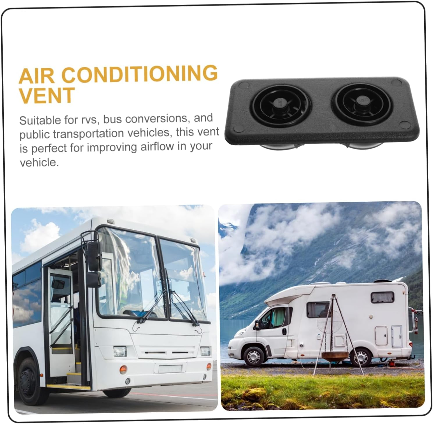 ABOOFAN Airflow Roof Vent for Bus Truck Automotive Air Vent Outlets Easy Installation Materials image number 2