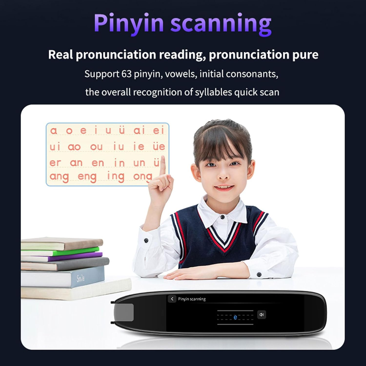 Scan Reading Pen, OCR Translation Pen Scanner, 142 Languages Translator Device with 3.7 Touch Screen, Wifi Reading Pen for Dyslexia, Two-Way Voice Translator Pen for Travel image number 4