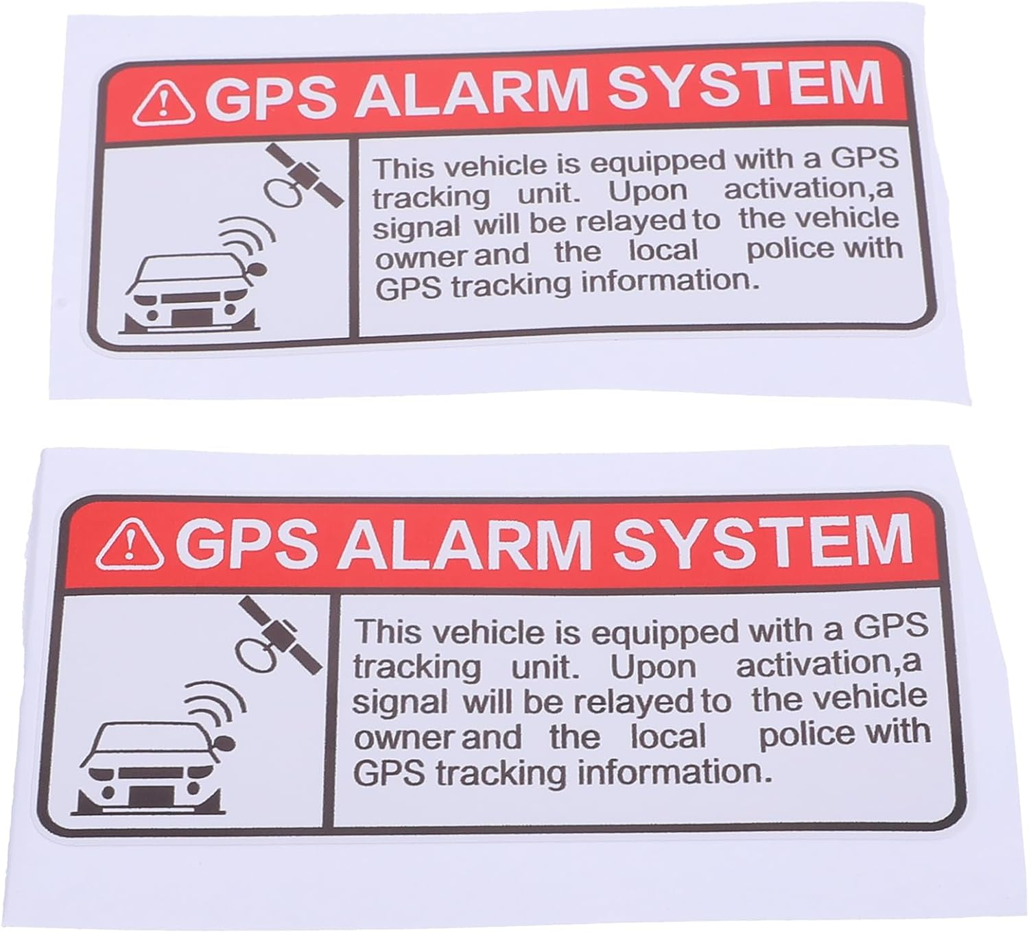 Iplusmile 4Pcs Adhesive Car Security Theft Warning Sticker Decals for Vehicle GPS Alarm System Security Sticker for Car Warning Decals for Exterior