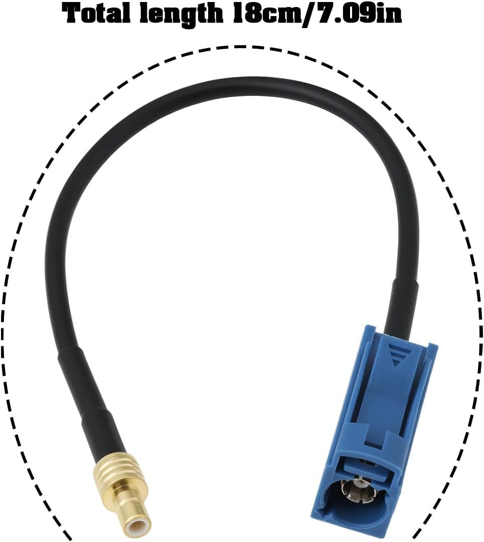 2Pcs SMB Male to Fakra C Female Aerial Adapter Cable for Car Truck SUV, 18Cm image number 4
