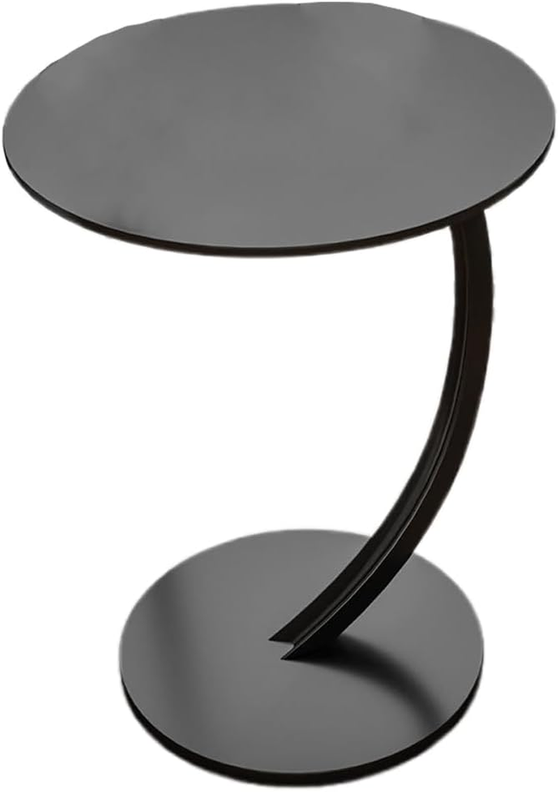 AIMALL 1Pc round Coffee Table 11.8X23.6X15.7 Inch Minimalist Side Table with Rounded Corners and Metal Frame for Living Room or Bedside Storage
