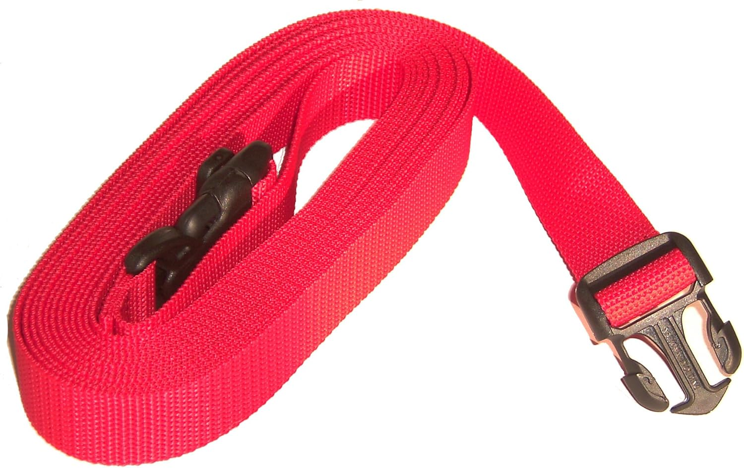 DOGS and MORE - Extension for the Basic Recall Lead with L&Atilde;-SBARER Hand Loop - Extension 5 Metres (Red; 25 Mm Wide) / Search Lead/Field Lead image number 1