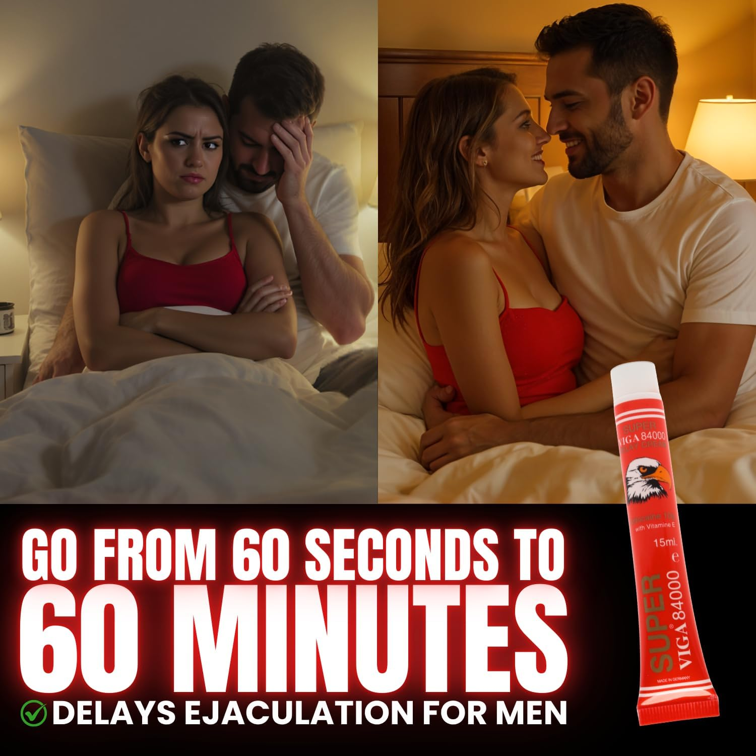 84000 Delay Cream for Men | Last Longer in Bed | 15Ml | Desensitizing Gel for Premature Ejaculation PE | Helps Prolong and Control Climax image number 3