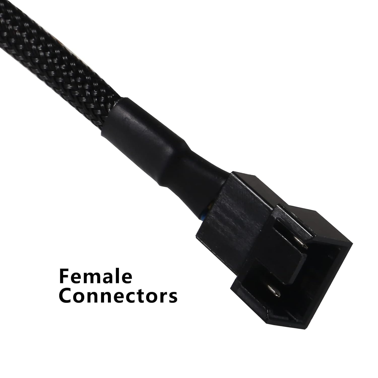 DIANN 5Pcs PWM Fan Splitter Cable 4-Pin Sleeved Braided Adapter Computer PC Fan Power Extension Cable Converter for Computer ATX Case 4-Pin/3-Pin Cooling Fan Cable image number 5