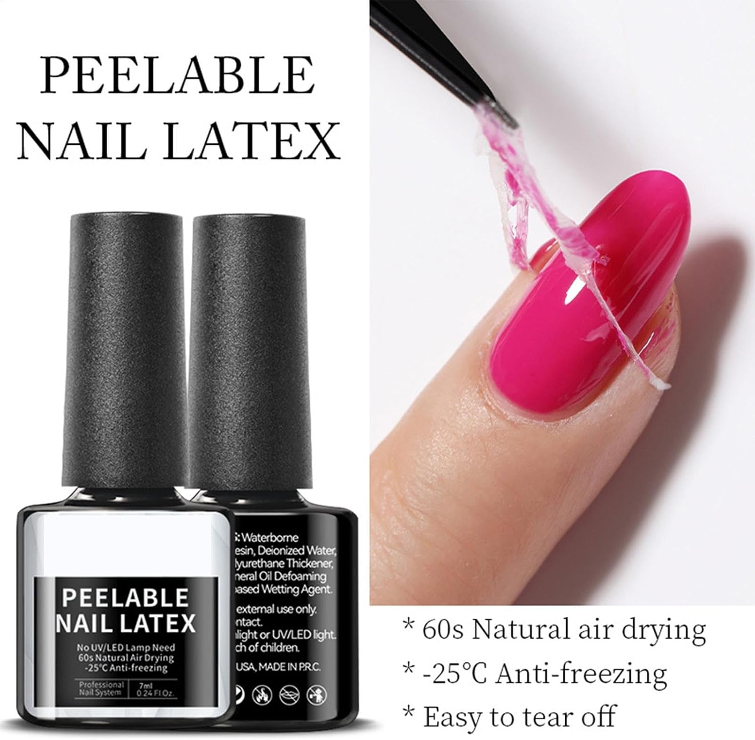 Nail Polish Barrier - Liquid Tape Cuticle Protector | Nail Polish Barrier | Latex Tape Peel off for Nails | Nail Polish Guard for Salon Home | Peel off Cuticle Guard, Cuticle Protector image number 1