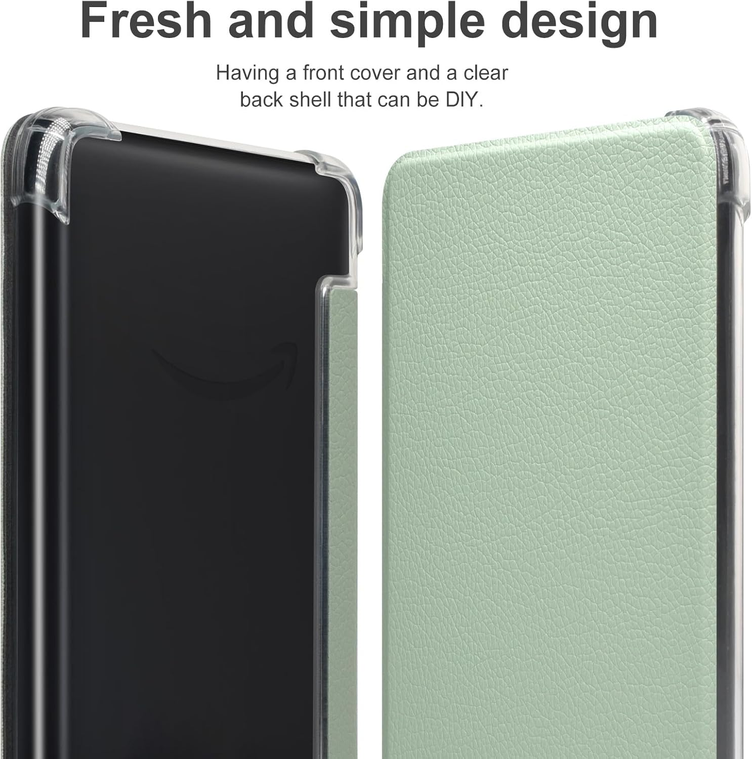 THRAU Case for 6" All-New Kindle 2024/2022 (11Th Gen) &ndash; Ultra Clear Soft Flexible Transparent TPU Back Cover Light Shell with Auto Wake/Sleep for Kindle Basic, Agave Green image number 5