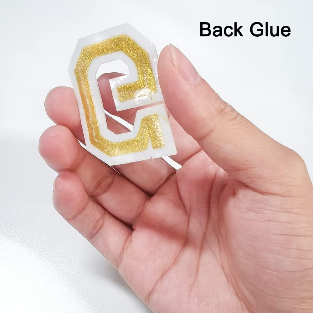 52 Pcs Embroidered Iron on Letters for Clothing - Gold & Multicolor A-Z Alphabet Patches - Easy Apply with Iron or Sew - for Hats, Shirts, Bags, Jeans by Sourceton image number 6