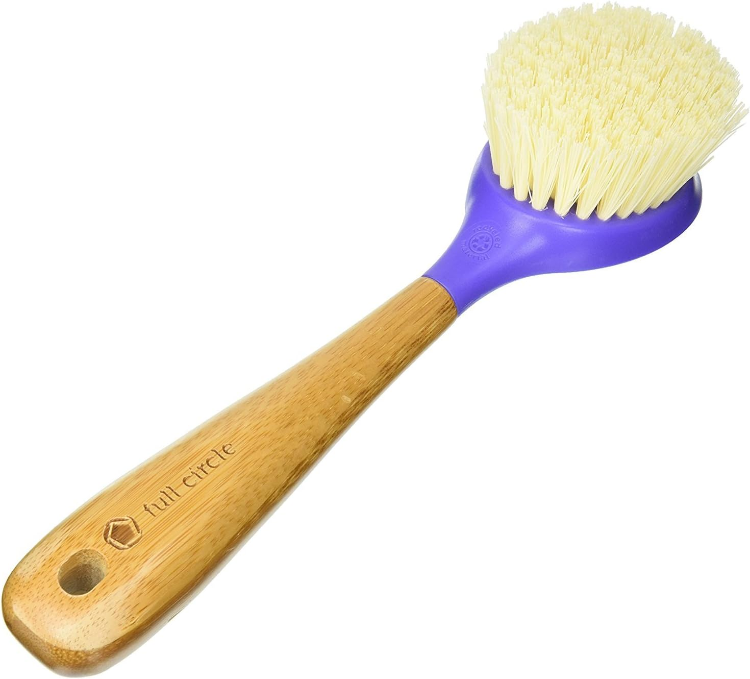 Full Circle Be Good Dish Brush | Eco-Friendly Dishwashing Brush | Made from Sustainable Bamboo & Recycled Plastic | Durable Bristles | Designed to Tackle Caked-On Food & Grease - White