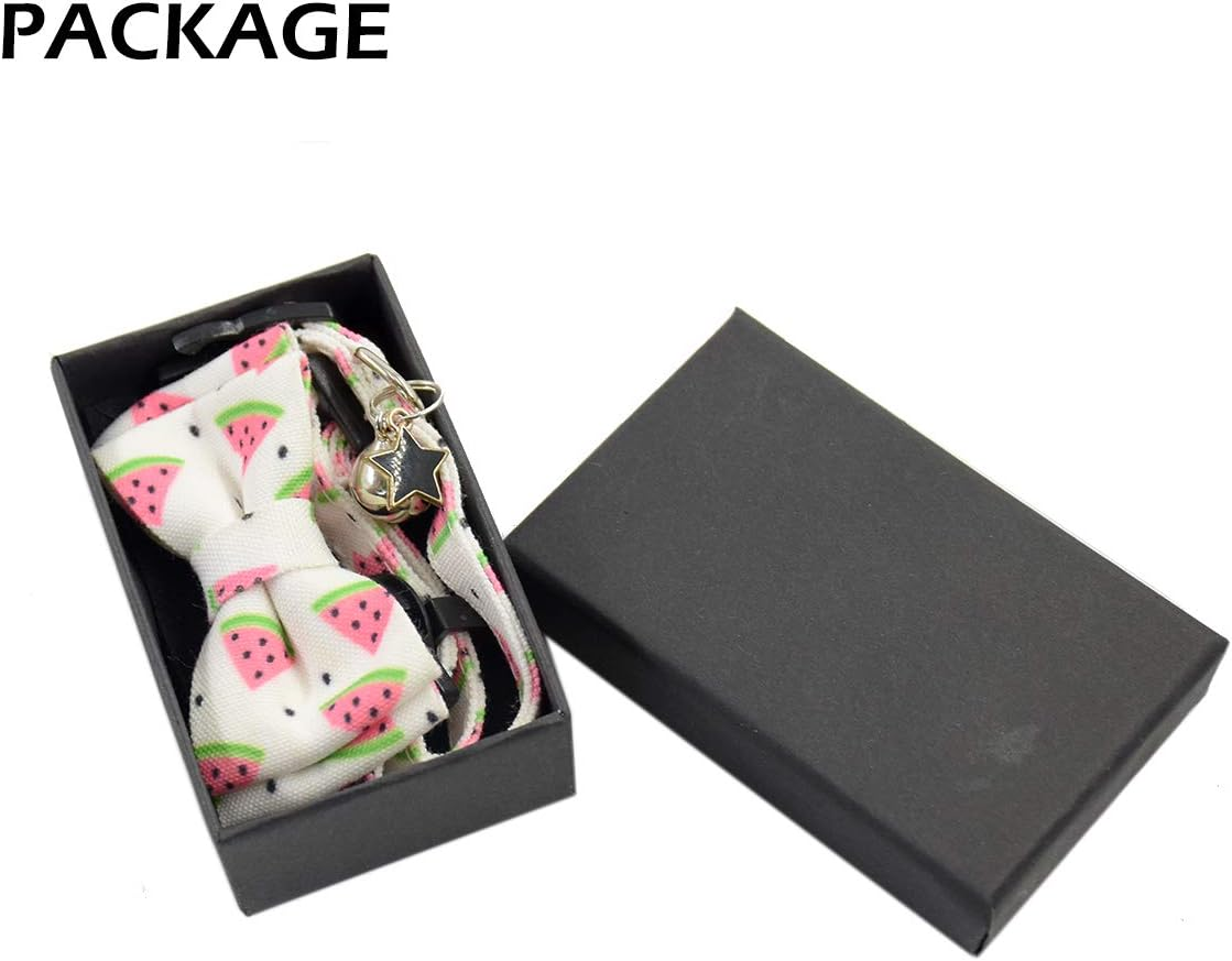 Xpangle Bowtie Cat Collars Breakaway with Bell, Adjustable Cute Kitty Collars Safety Buckle Kitten Collar for Cat Puppy 7.5-11In - 14 image number 4