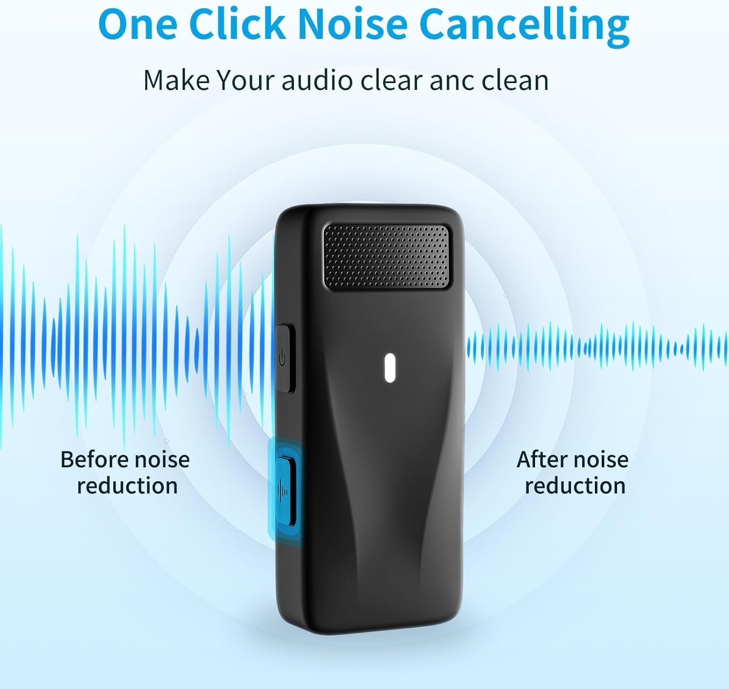 Mini Wireless Lapel Lavalier Microphone for Android, Iphone 15 16 Pro Max - 2 Pack, 32H Battery, Noise Canceling - USB C Microphone, Clip on Iphone Microphone for Video Recording image number 2