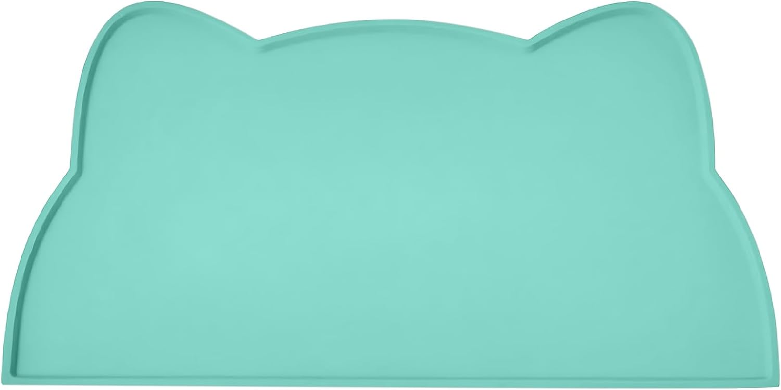 Cat Food Mat, Silicone Pet Feeding Mat for Floor Non-Slip Waterproof Dog Water Bowl Tray Cushion (20" X 12", Light Gray)