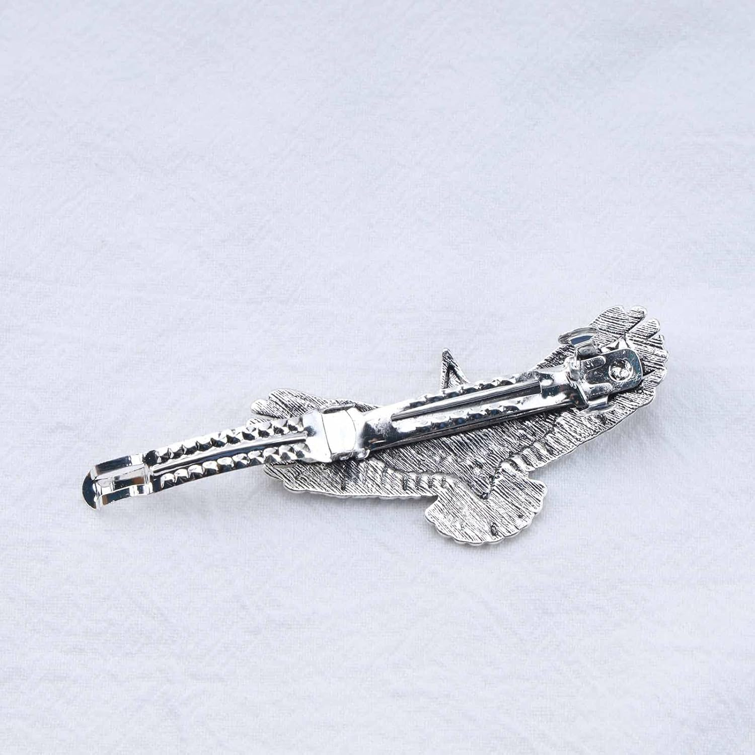 Yheakne Boho Eagle Star Hair Clip Goth Punk Wings Hair Clip Silver Wings Hair Clips Metal Vintage Owl Hair Clip Hairpiece Decorative Hair Accessories for Women and Girls (Silver) image number 4